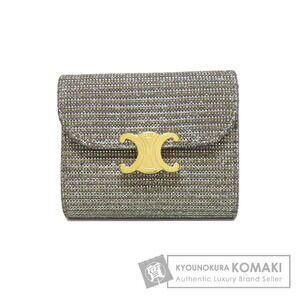 Celine Triomphe glitter bifold Wallet canvas